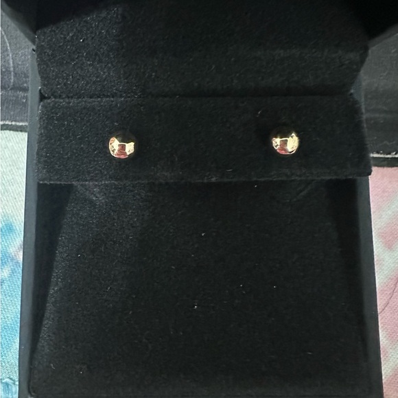14kt Gold Ball Studs - Picture 2 of 3
